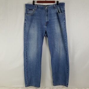 Vintage Tommy Hilfiger Jeans Mens 42x32‎ Blue Denim 90s Y2K Straight Leg